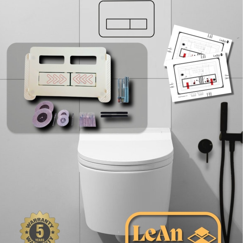 Ukryty Przycisk Spłukujący wąski biały do jasnych płytek 11_559638260