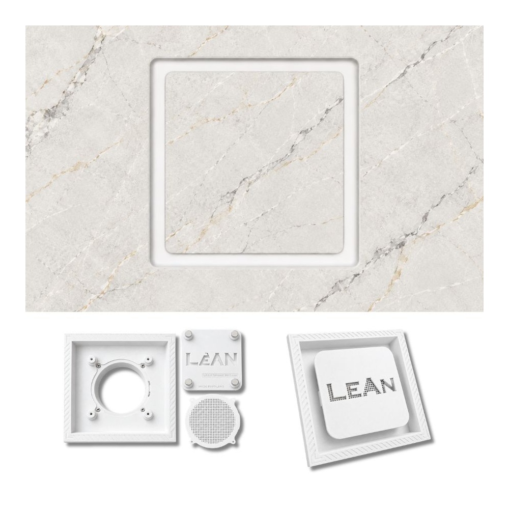 LeAnKeramixPro concealed ventilation frame for light-colored tiles, Ø 125 mm, white ffh